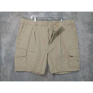 Tommy Bahama Shorts Mens 2XL Beige Cargo Elastic Waist Drawstring Cotton